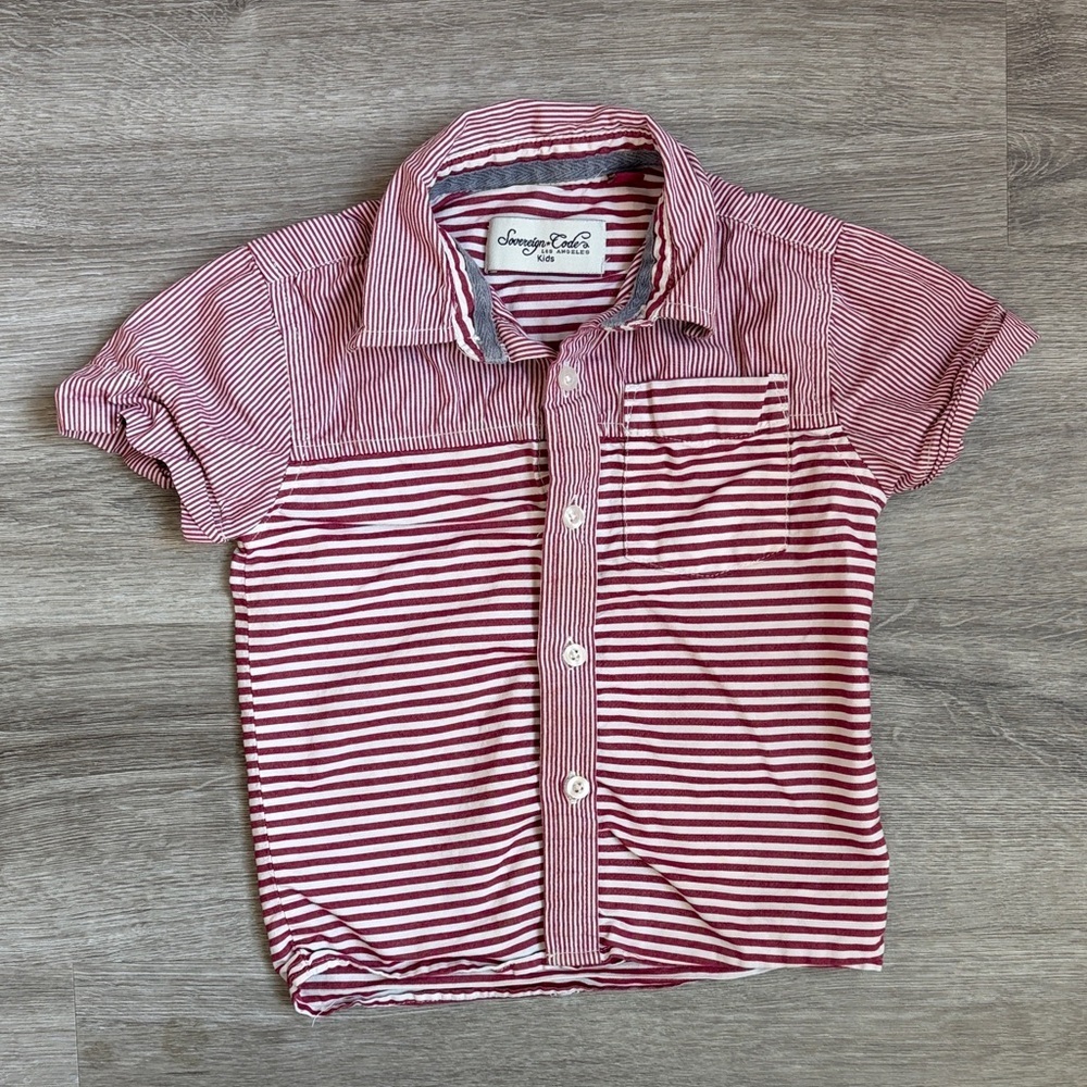 Sovereign Code toddler boys striped button down shirt